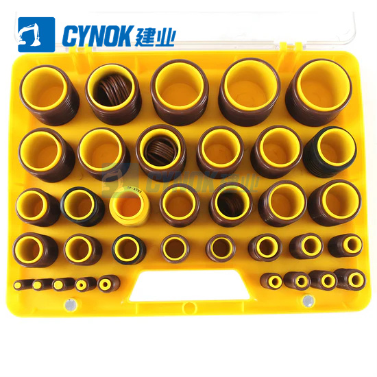 CYNOK 38ITS 523PCS O-Ring Box O-Ring Kit for Caterpillar Excavator E200 E312 (5) oring-box excavator replacement for Caterpillar E200 E312