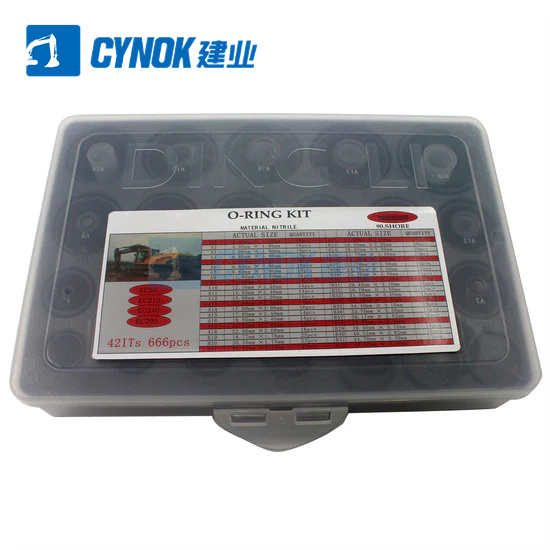 CYNOK 666PCS O-Ring Box O-Ring Kit for Volvo EC50 EC240 EC290 EC240 (26)